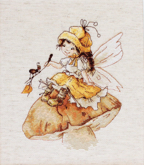 The Fairy with Mushrooms B1109L Counted Cross-Stitch Kit