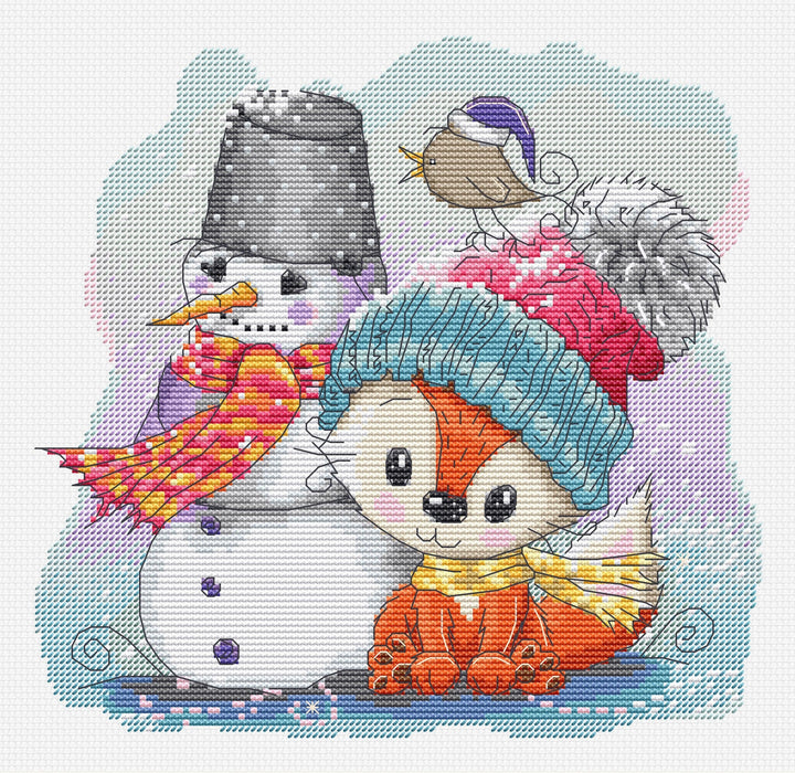 The fox & Friends B1200l Counted Cross-Stitch Kit