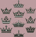 Crowns - PDF Free Cross Stitch Pattern - Wizardi