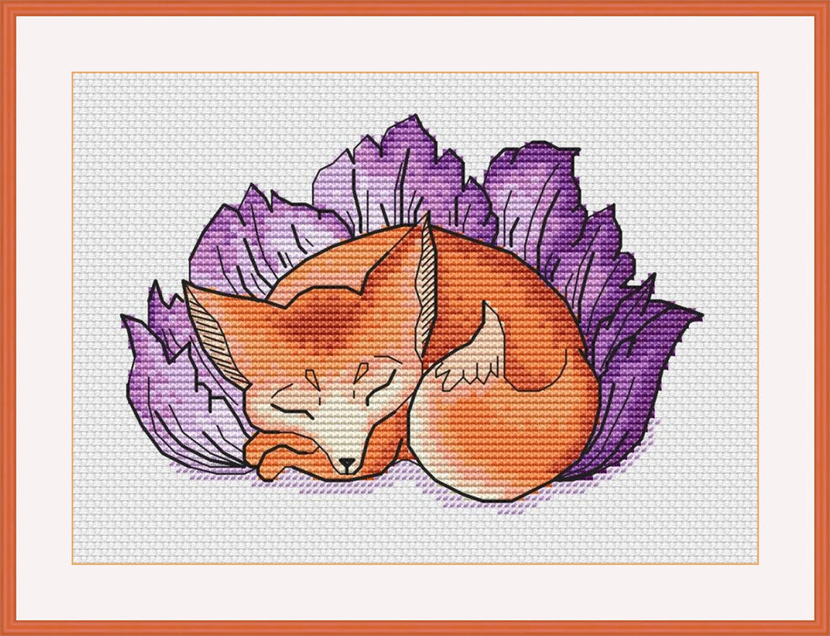 Sleeping Fox - Free PDF Cross Stitch Pattern