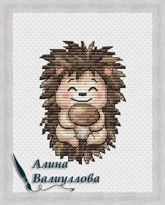 Hedgehog's joys. Tasty mushroom - PDF Cross Stitch Pattern