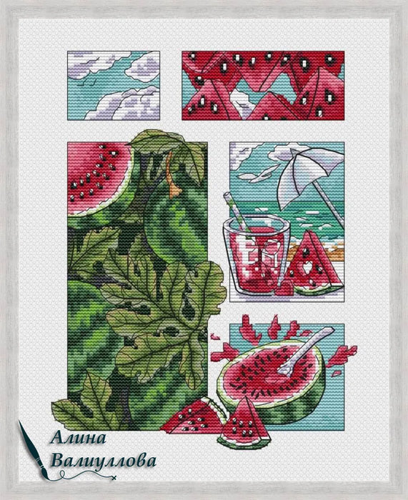 Watermelon mood - PDF Cross Stitch Pattern