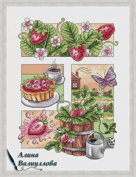 Strawberry mood - PDF Cross Stitch Pattern