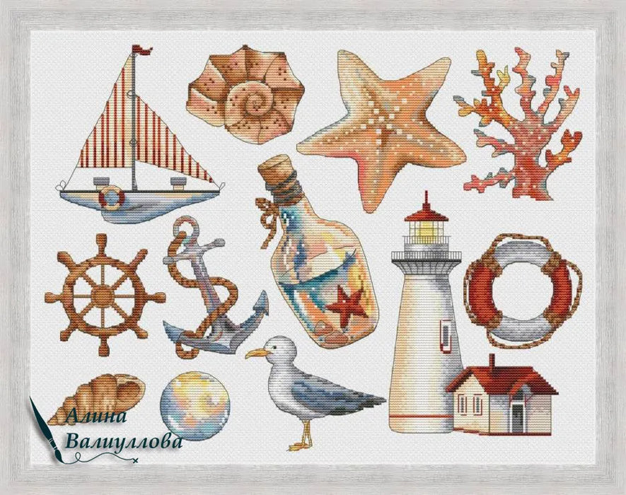 Sea sampler - PDF Cross Stitch Pattern