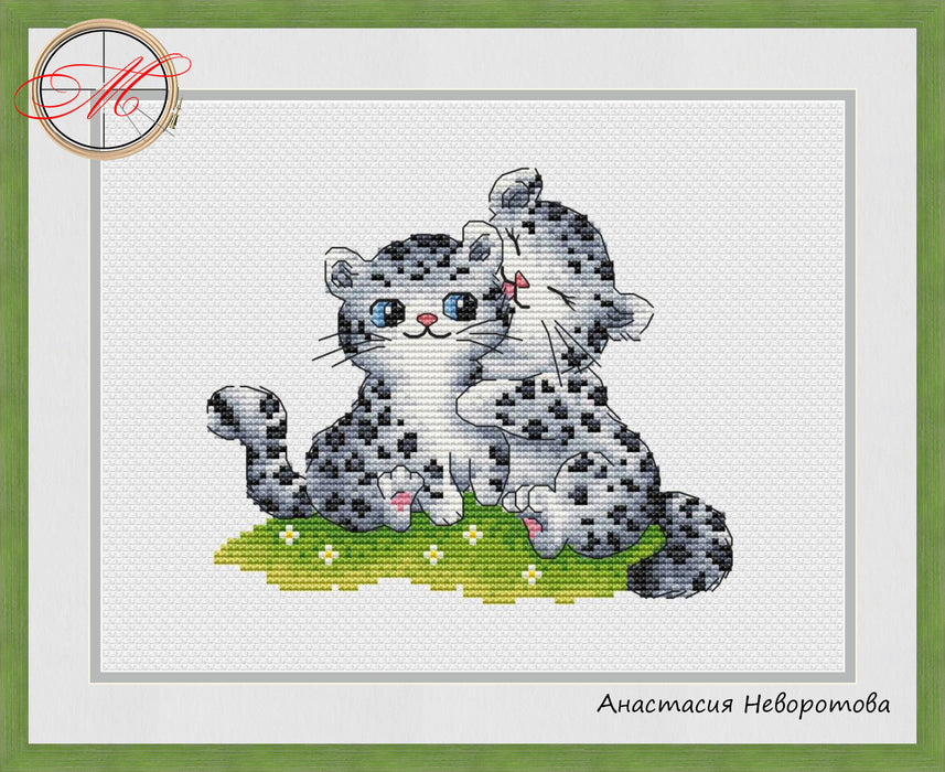 Snow leopards - PDF Cross Stitch Pattern