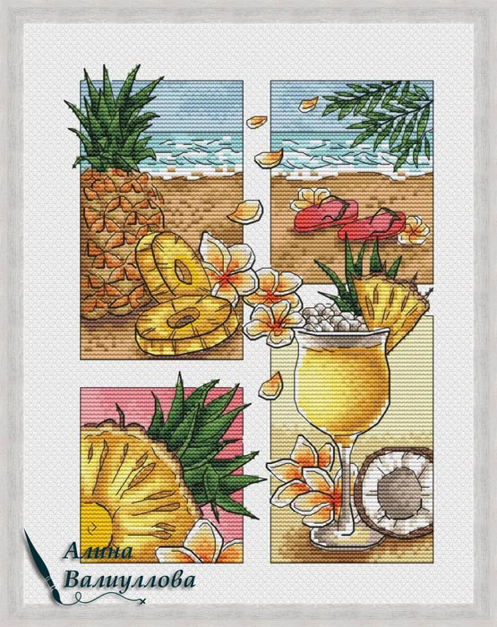 Pineapple mood - PDF Cross Stitch Pattern