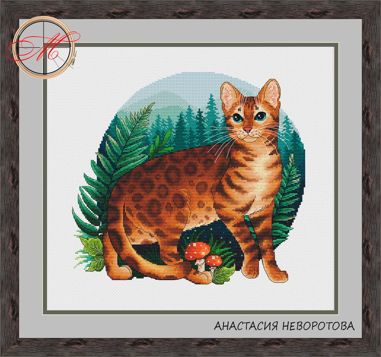 Bengal cat - PDF Cross Stitch Pattern