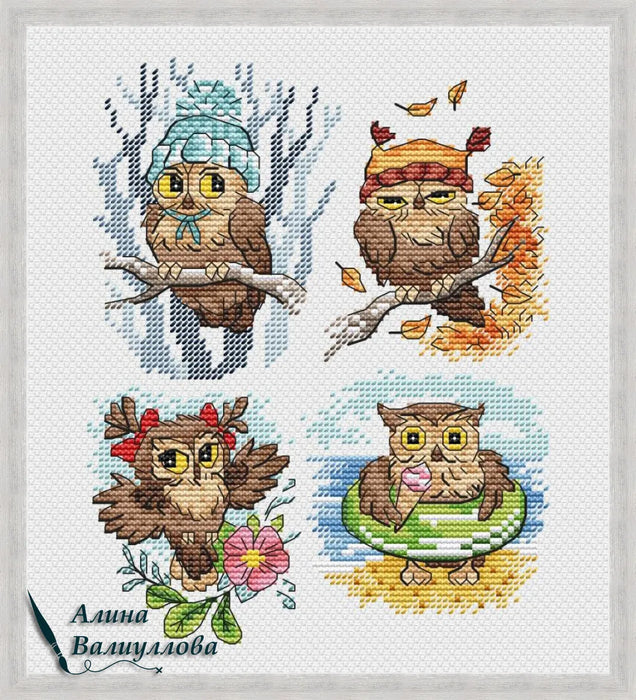 Owls - PDF Cross Stitch Pattern