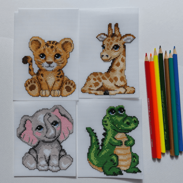 "Cute Animals" 121CS Counted Cross-Stitch Kit - Wizardi