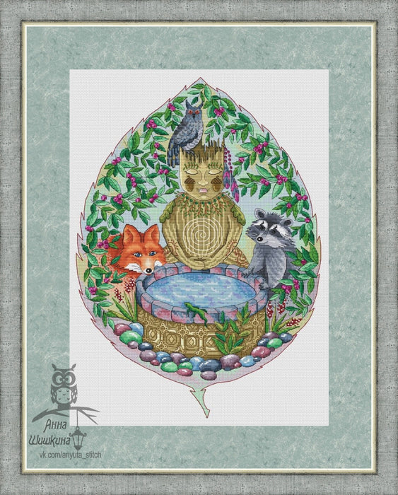 Forest Well - PDF Cross Stitch Pattern