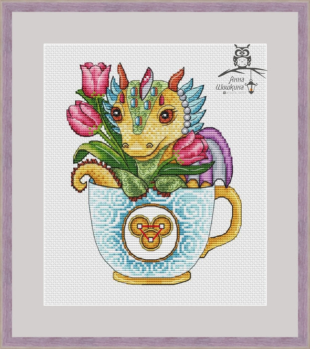 Spring dragon - PDF Cross Stitch Pattern