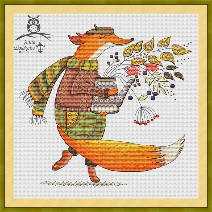 Autumn fox - PDF Cross Stitch Pattern