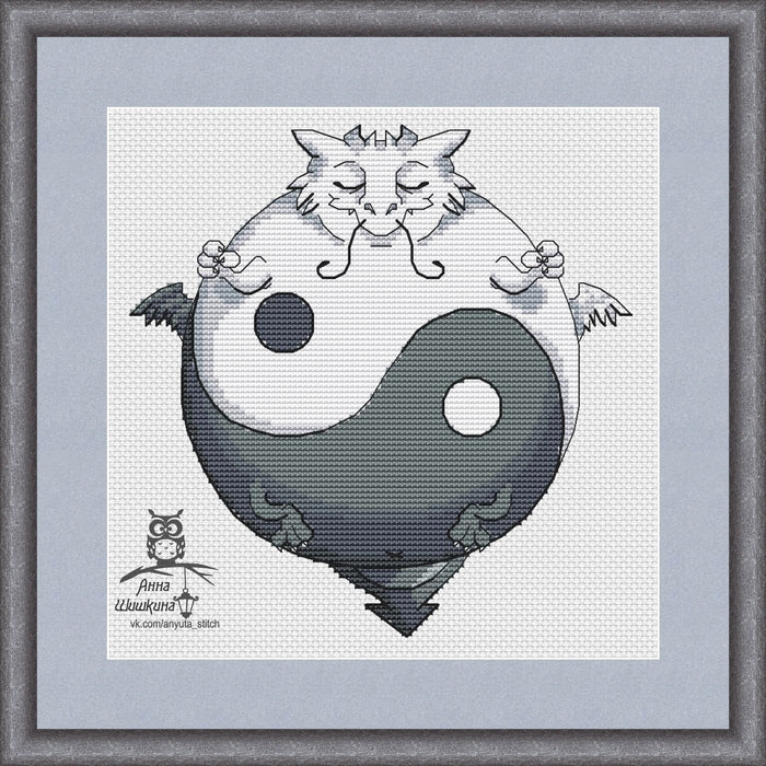 Dragon. Bun Yin-Yang - PDF Cross Stitch Pattern