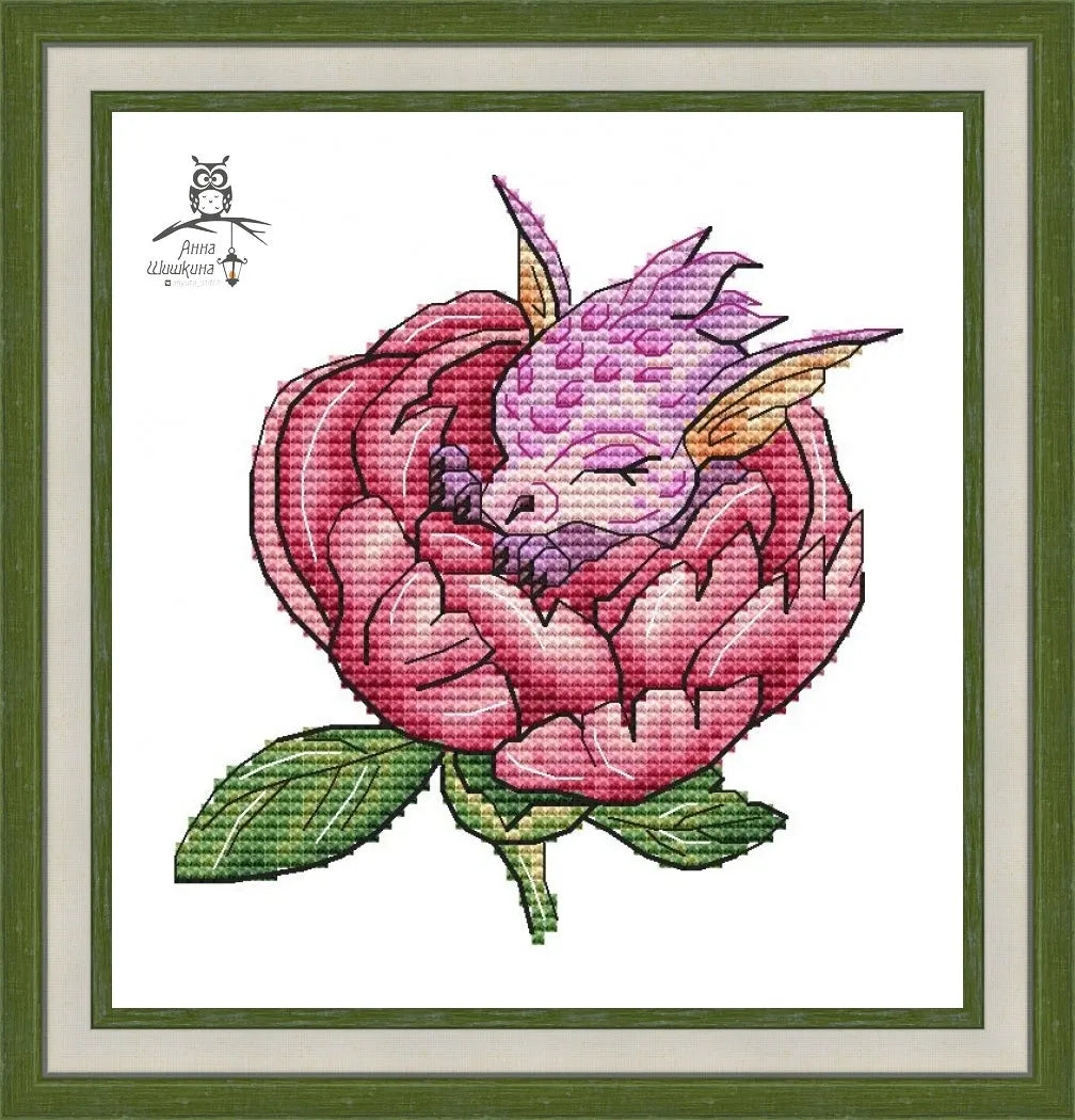 Little Dragon. in python - PDF Cross Stitch Pattern – Wizardi
