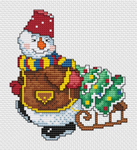 Snowman Sledge - PDF Cross Stitch Pattern