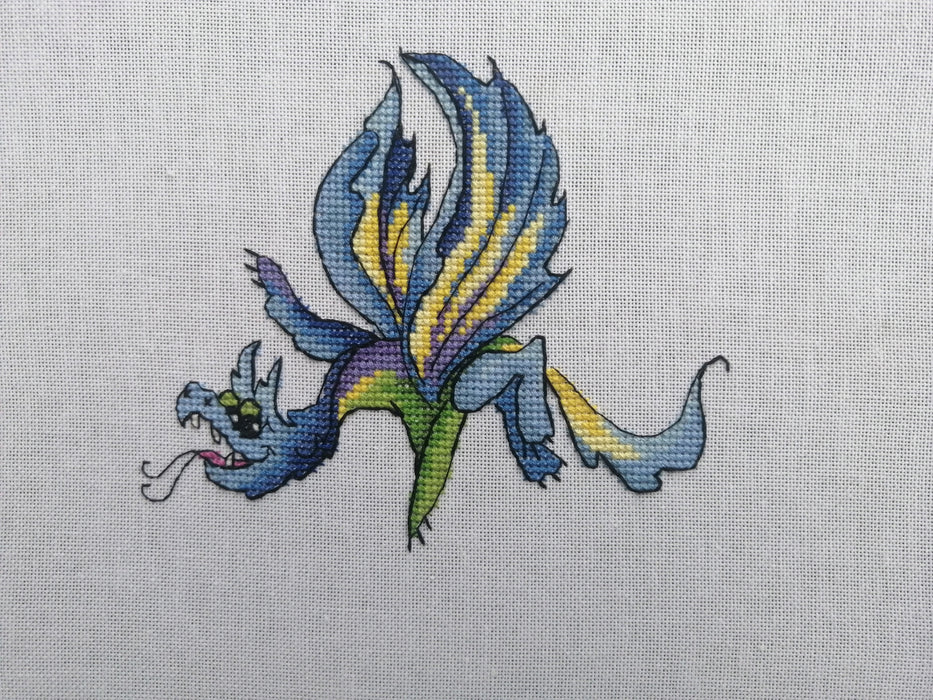 Dracoflower-iris - PDF Cross Stitch Pattern