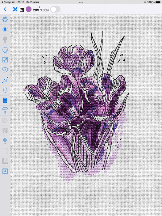 Krokus Flower - PDF Cross Stitch Pattern