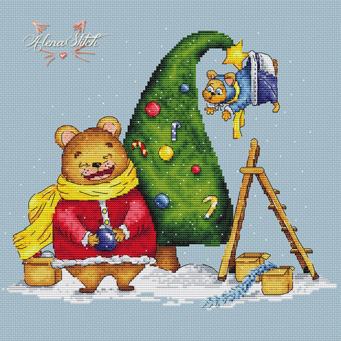 Daddy's star - PDF Cross Stitch Pattern - Wizardi