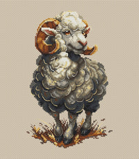 The Golden Aries - PDF Cross Stitch Pattern