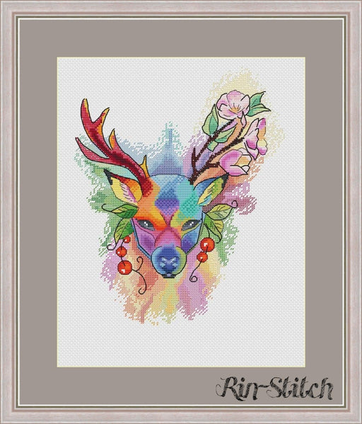 Deer - PDF Cross Stitch Pattern - Wizardi