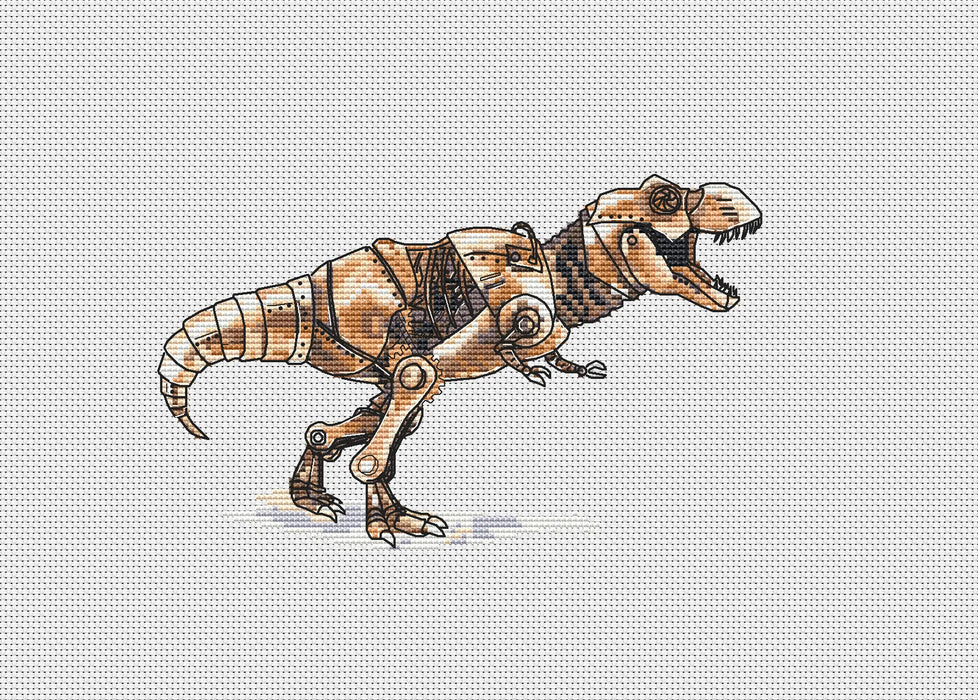 Steampunk T-Rex - PDF Cross Stitch Pattern