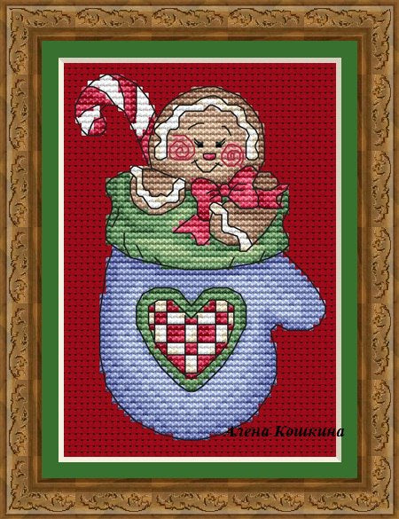 New Year's gingerbread №4 - PDF Cross Stitch Pattern