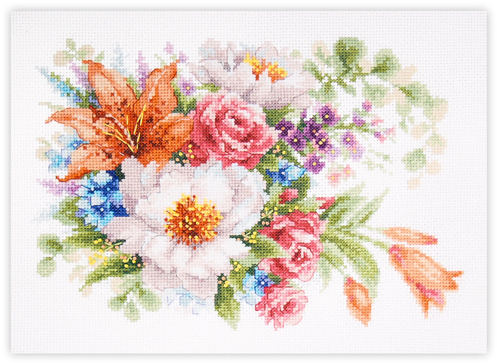 Gentle Flowers 210-313 Counted Cross Stitch Kit by Magic Needle