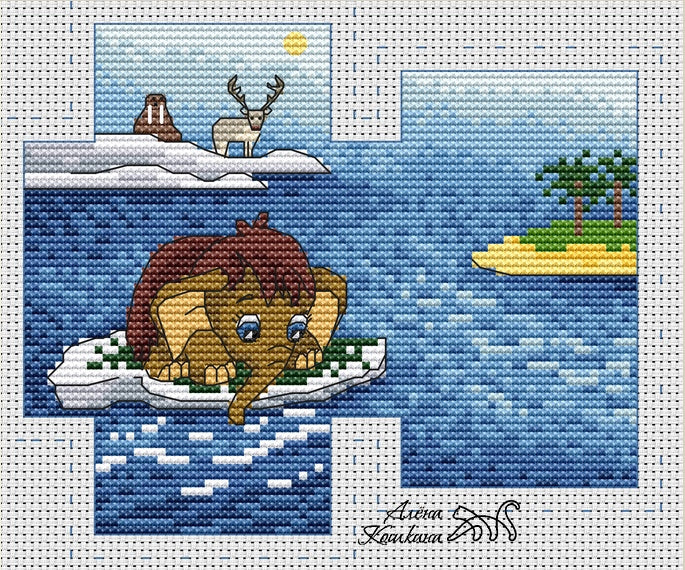 Little Mammoth - PDF Cross Stitch Pattern