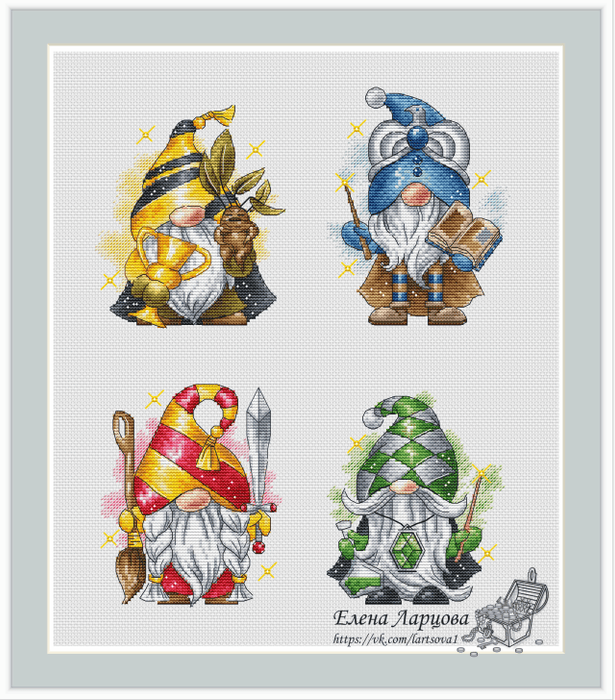 Dwarfs-Faculties - PDF Cross Stitch Pattern - Wizardi