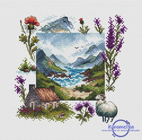 In the Valley’s Embrace - PDF Cross Stitch Pattern