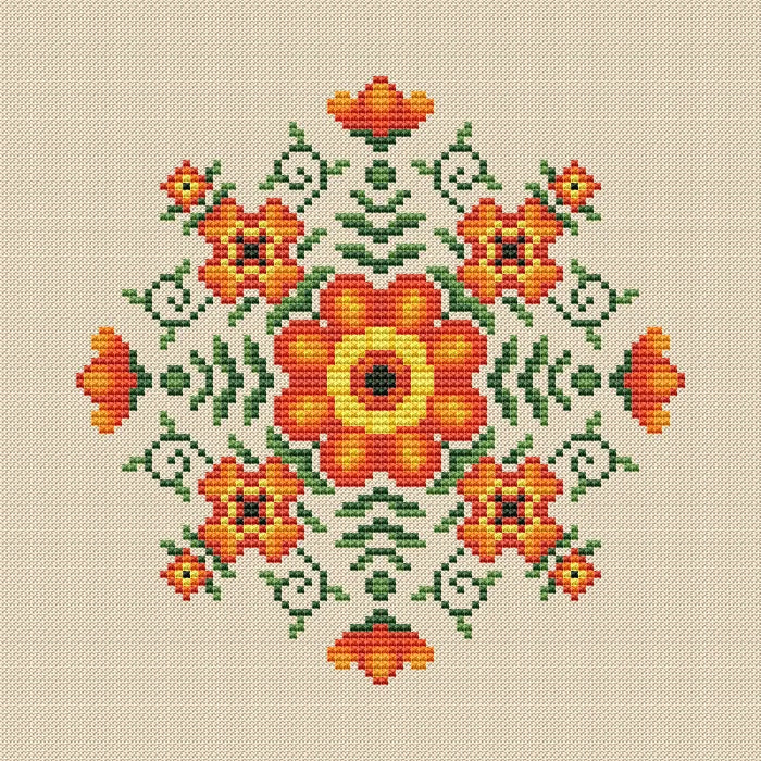 Floral Pattern - PDF Cross Stitch Pattern