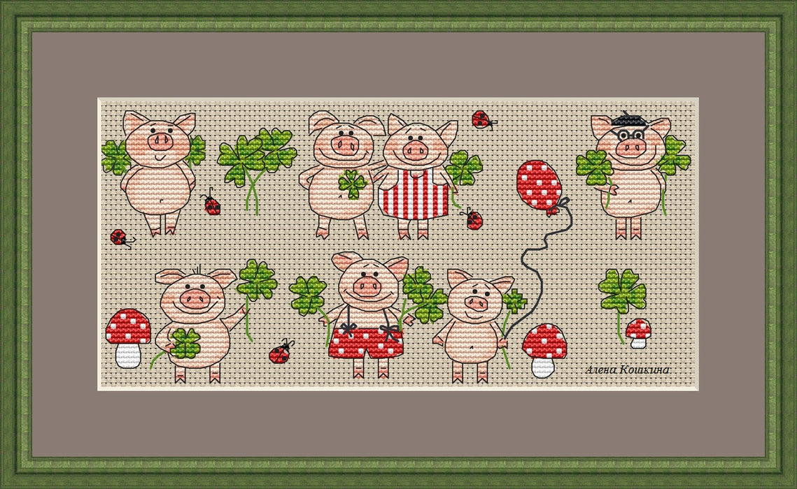7 funny pigs - PDF Cross Stitch Pattern