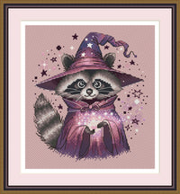 Raccoon the Wizard - PDF Cross Stitch Pattern