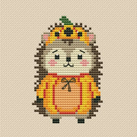 Pumpkin Hedgehog - PDF Cross Stitch Pattern