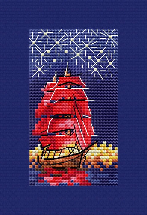 Set of three wells: Lakhta - center, Scarlet Sails, St. Isaac's Cathedral - PDF Cross Stitch Pattern