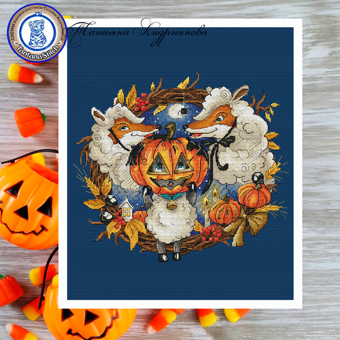 Halloween. Chanterelles-sheep - PDF Cross Stitch Pattern