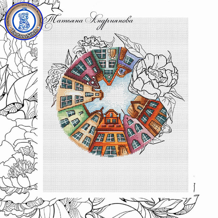 The City of Flowers - PDF Cross Stitch Pattern
