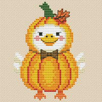 Pumpkin Goose - PDF Cross Stitch Pattern