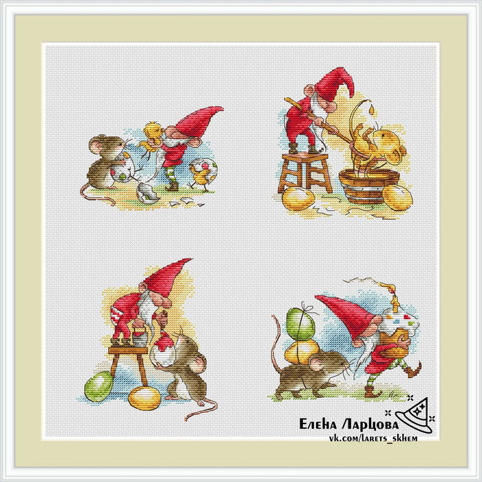 Easter gnome - PDF Cross Stitch Pattern