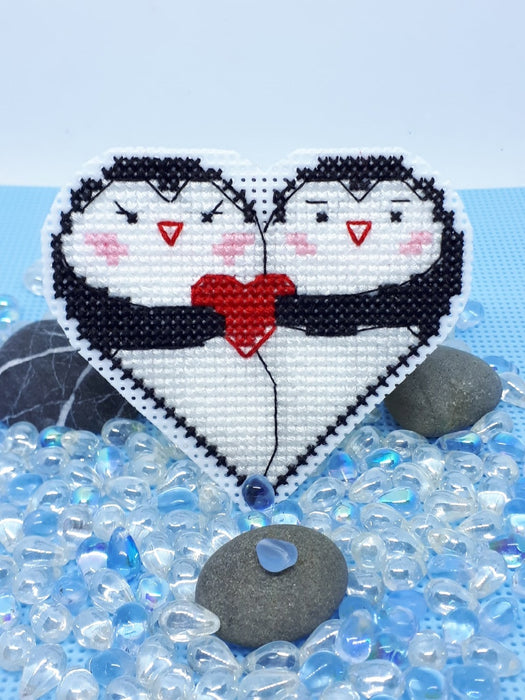 Valentines. Penguins - PDF Cross Stitch Pattern