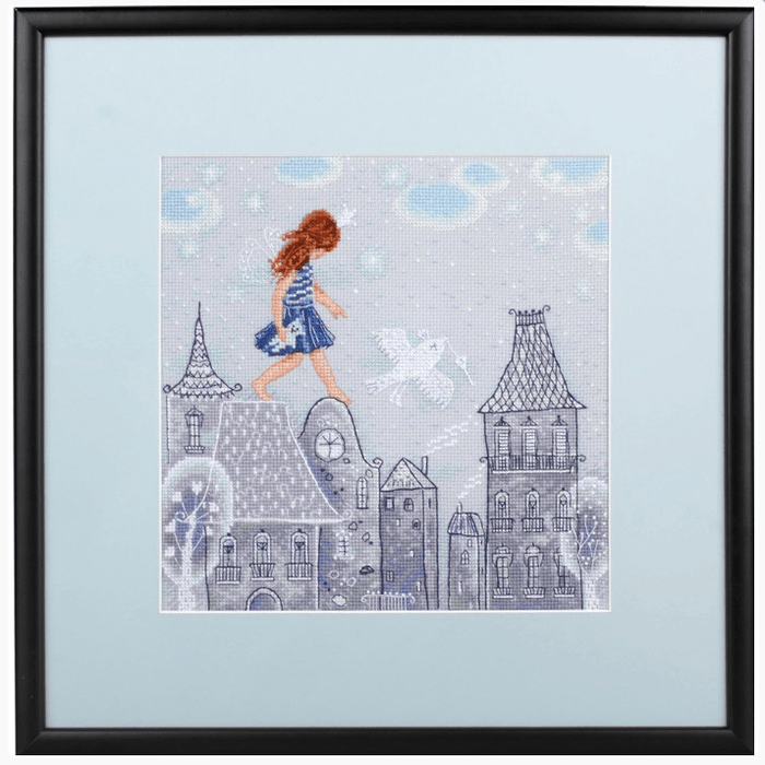 Fairy tales live on the roofs M662 Counted Cross Stitch Kit - Wizardi