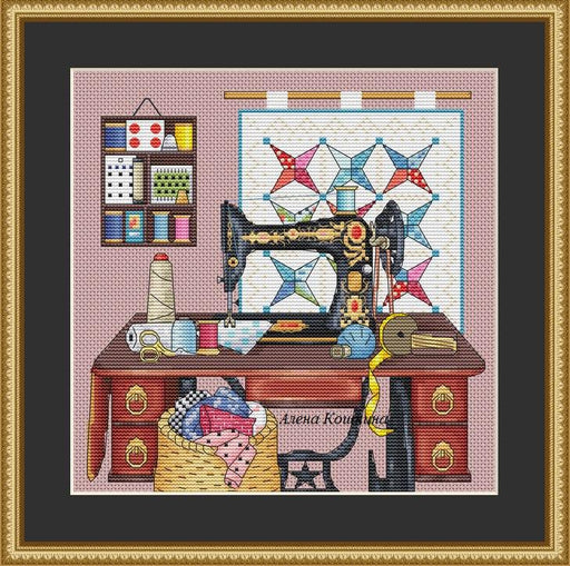 Favorite Sewing Machine - PDF Cross Stitch Pattern - Wizardi