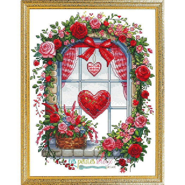 Valentine Window - PDF Cross Stitch Pattern