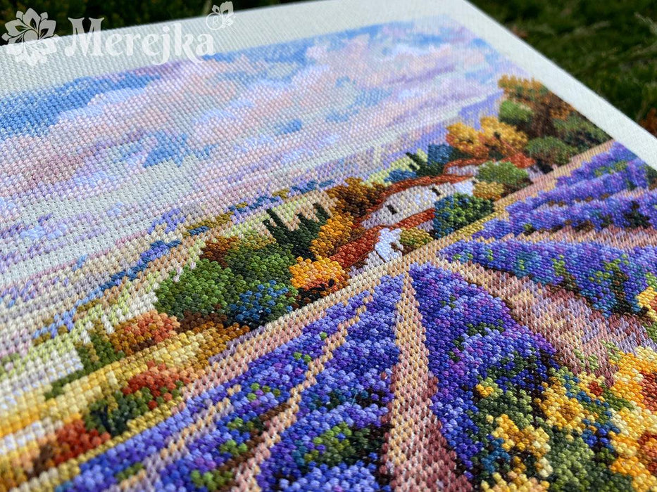 Fields of Lavender and Sun K-179 Counted Cross-Stitch Kit - Wizardi