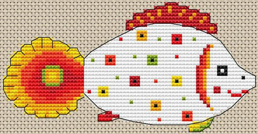 Fish - PDF Cross Stitch Pattern - Wizardi