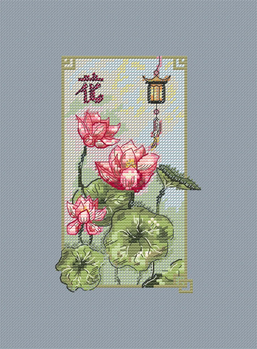 Lotus Splendor - PDF Cross Stitch Pattern