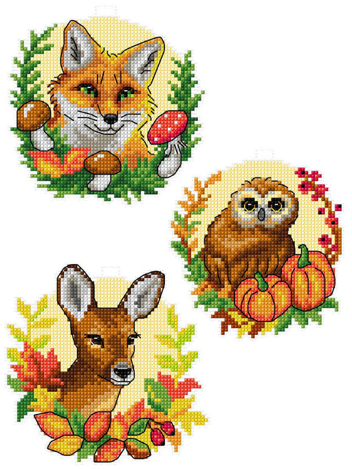 Forest Animals 142CS Counted Cross-Stitch Kit - Wizardi