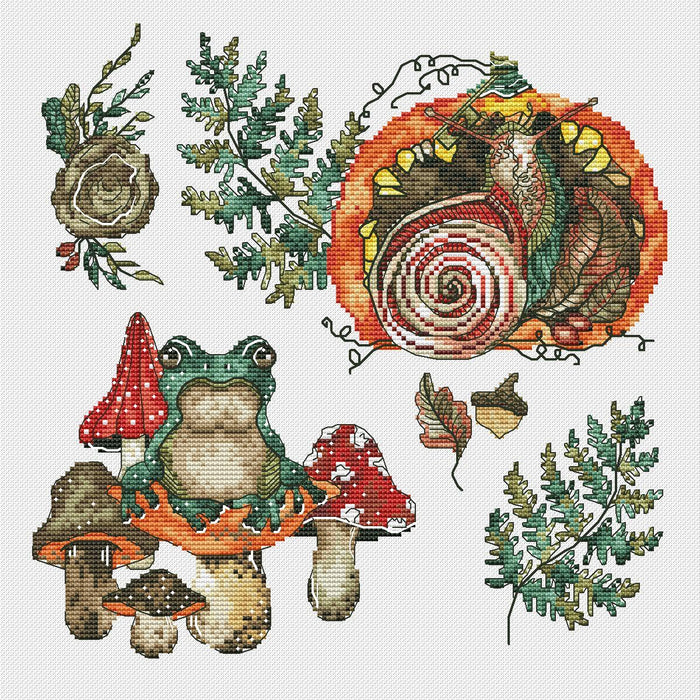 Forest Party - PDF Cross Stitch Pattern - Wizardi