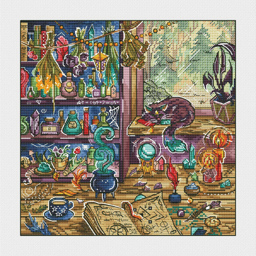 Forest Witch’s Corner - PDF Cross Stitch Pattern - Wizardi