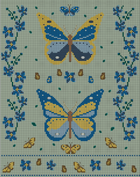 Forget Me Not - PDF Free Cross Stitch Pattern - Wizardi